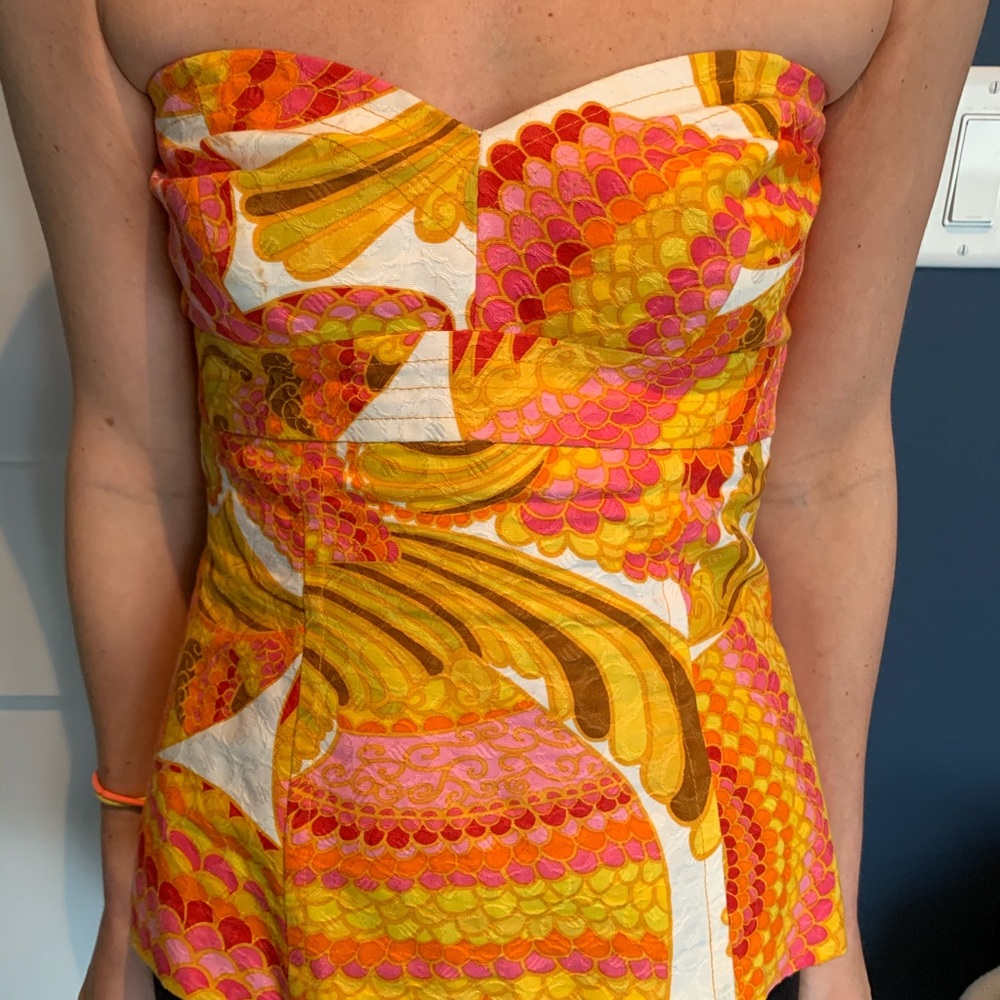 Printed Trina Turk tube top